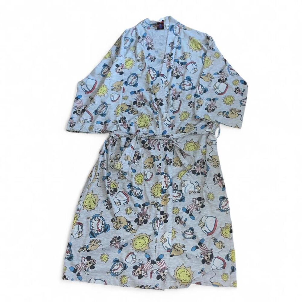 Good Night Mickey Mouse Disney Gray Sleep Robe One Size
